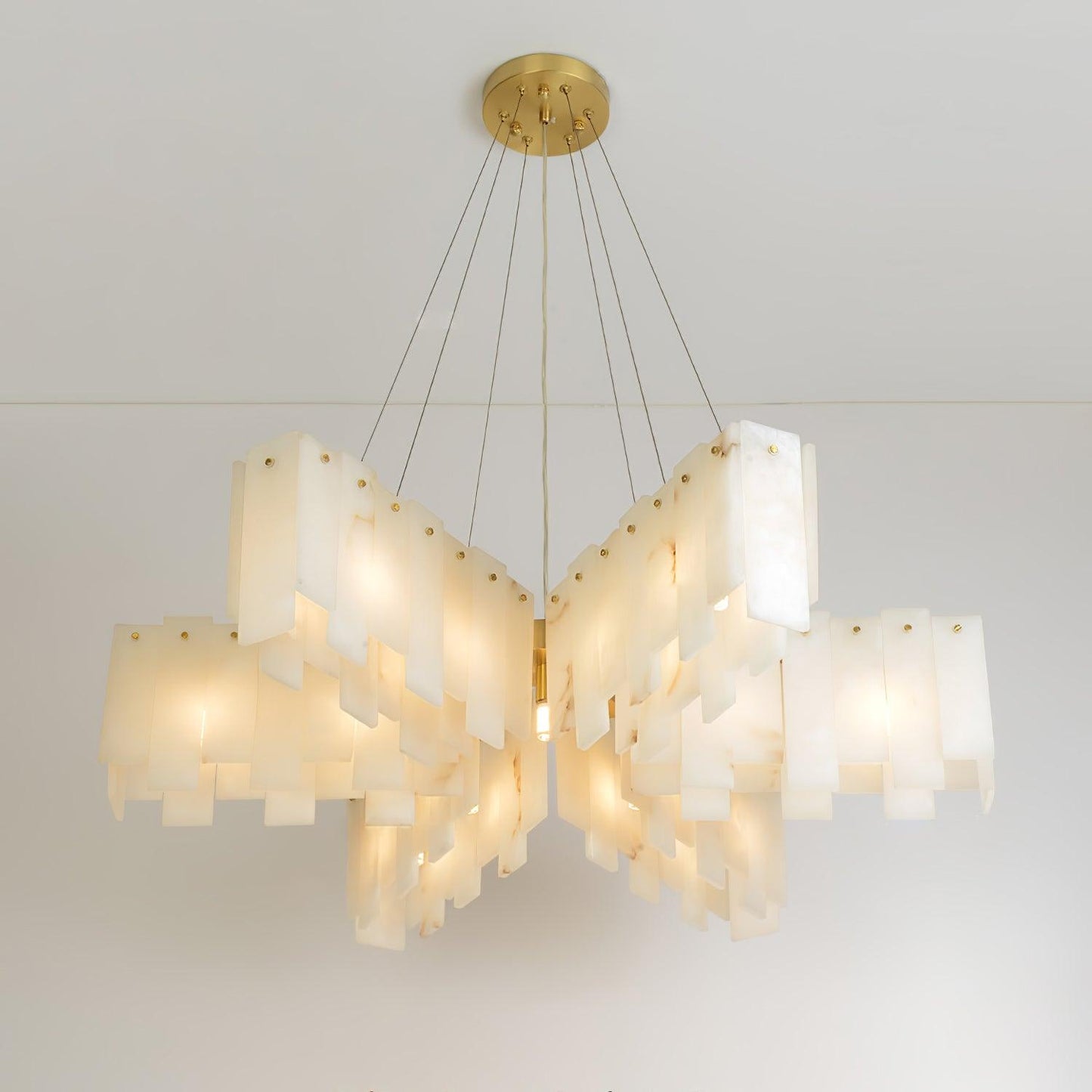 Alabaster Cascade Tiered Chandelier