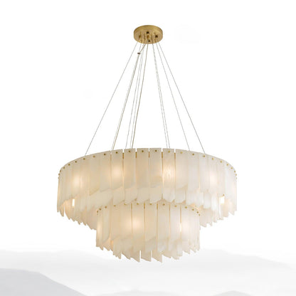 Alabaster Cascade Tiered Chandelier