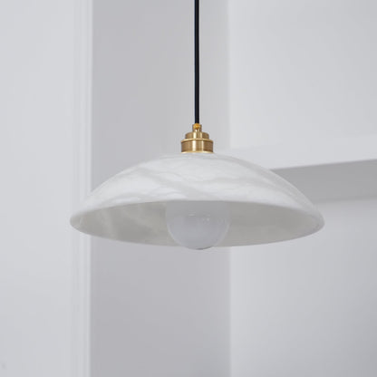 Alabaster Dome Swag Alabaster Pendant Lamp