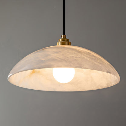 Alabaster Dome Pendant Lamp