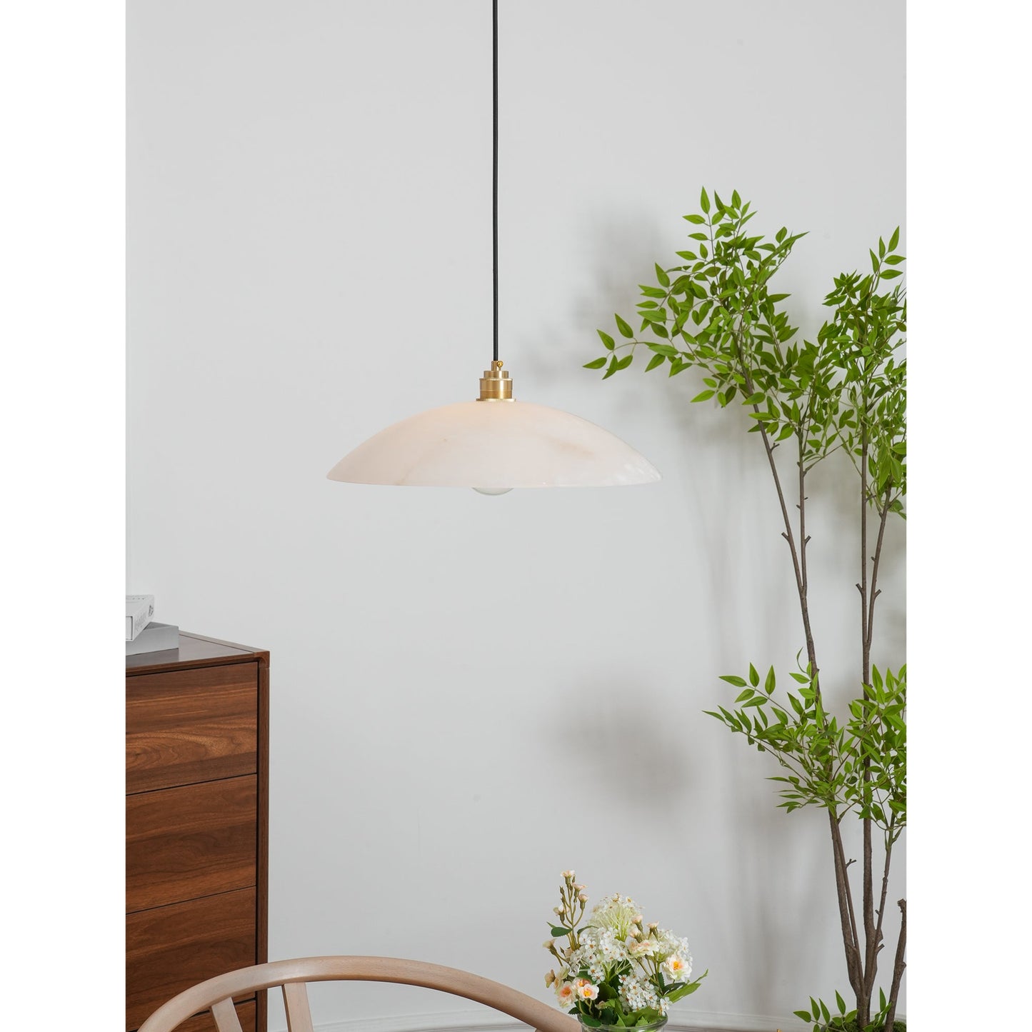 Alabaster Dome Swag Alabaster Pendant Lamp
