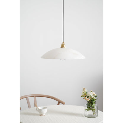 Alabaster Dome Swag Alabaster Pendant Lamp