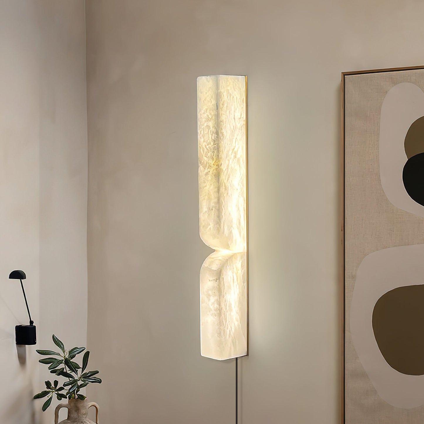 Alabaster Essence Plug-in Wall Sconce