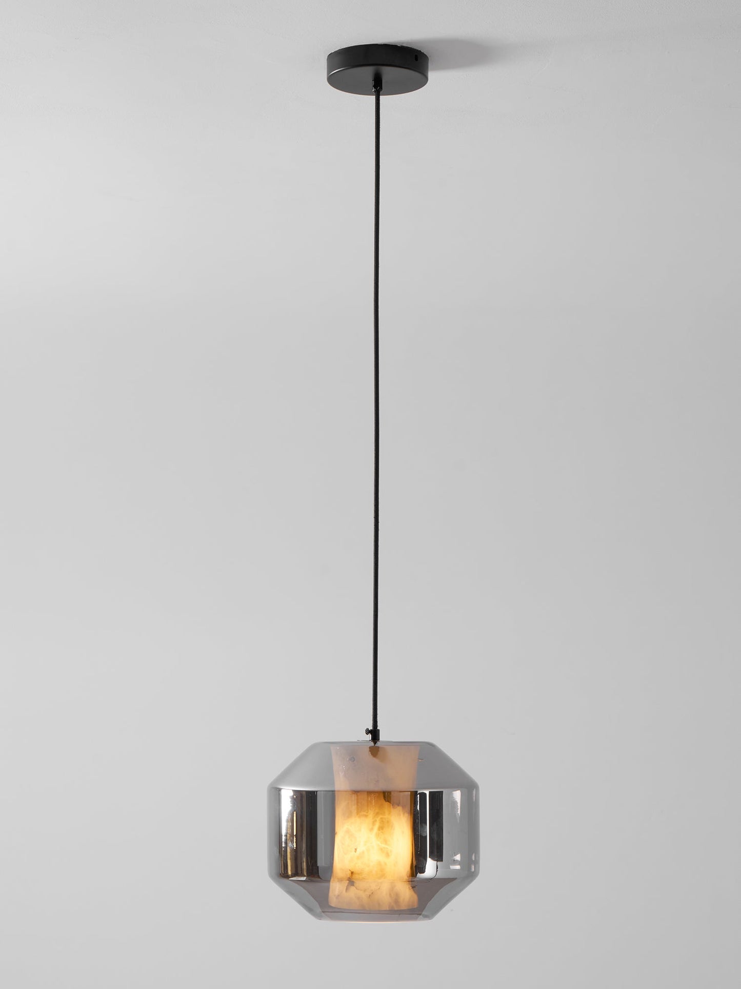Alabaster Glass Cylinder Pendant Light