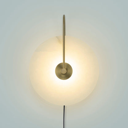 Alabaster LED Plug-In Wall Lamp