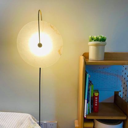 Alabaster LED Plug-In Wall Lamp