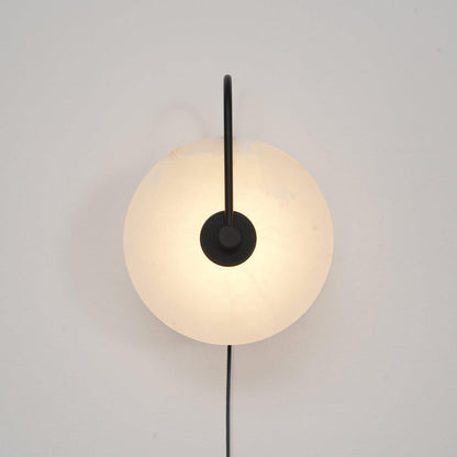 Alabaster LED Plug-In Wall Lamp