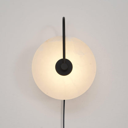 Alabaster LED Plug-In Wall Lamp