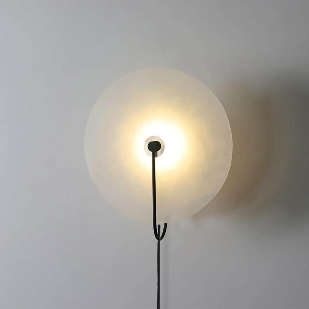 Alabaster LED Plug-In Wall Lamp