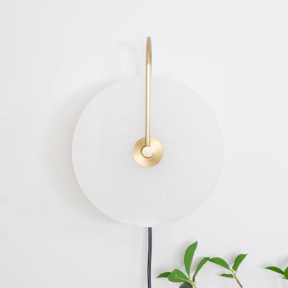 Alabaster LED Plug-In Wall Lamp