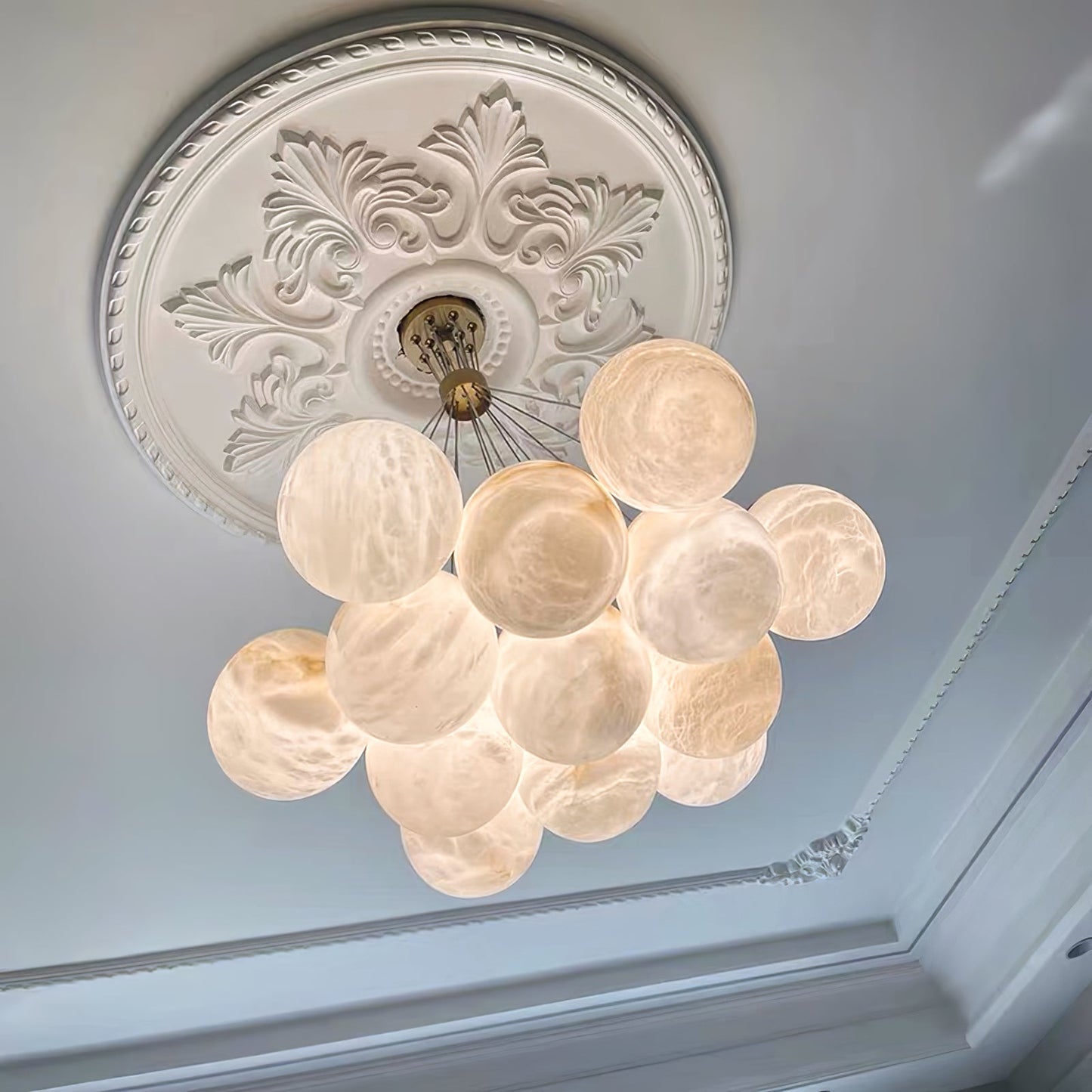 Alabaster Balls Chandelier