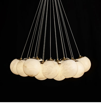 Alabaster Balls Chandelier