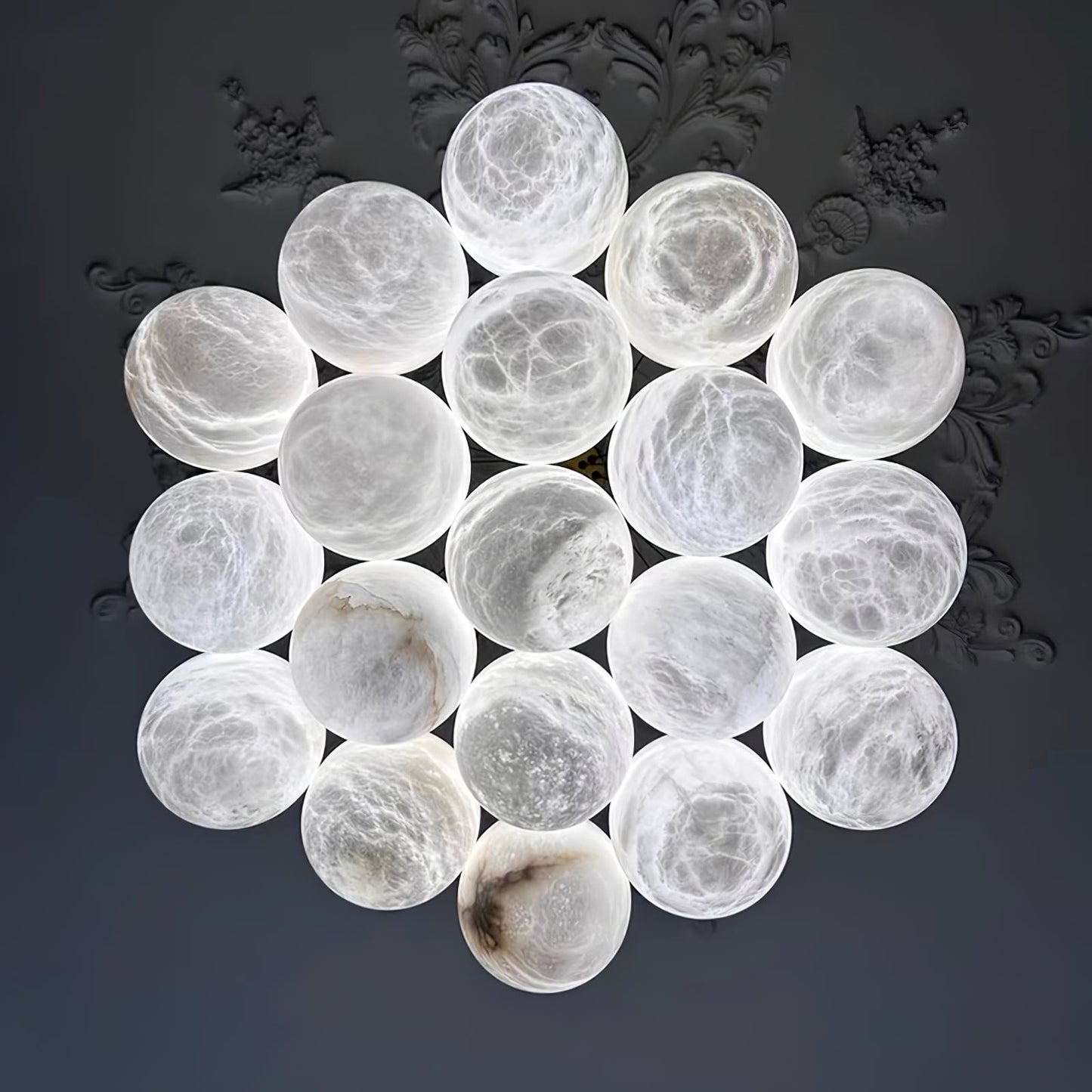 Alabaster Balls Chandelier