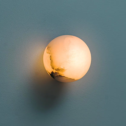 Alabaster Mini Orb Wall Lamp