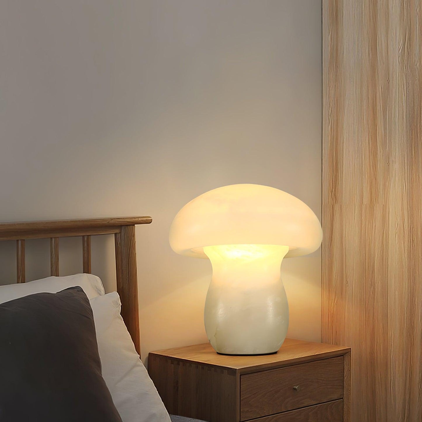 Alabaster Mushroom Table Lamp