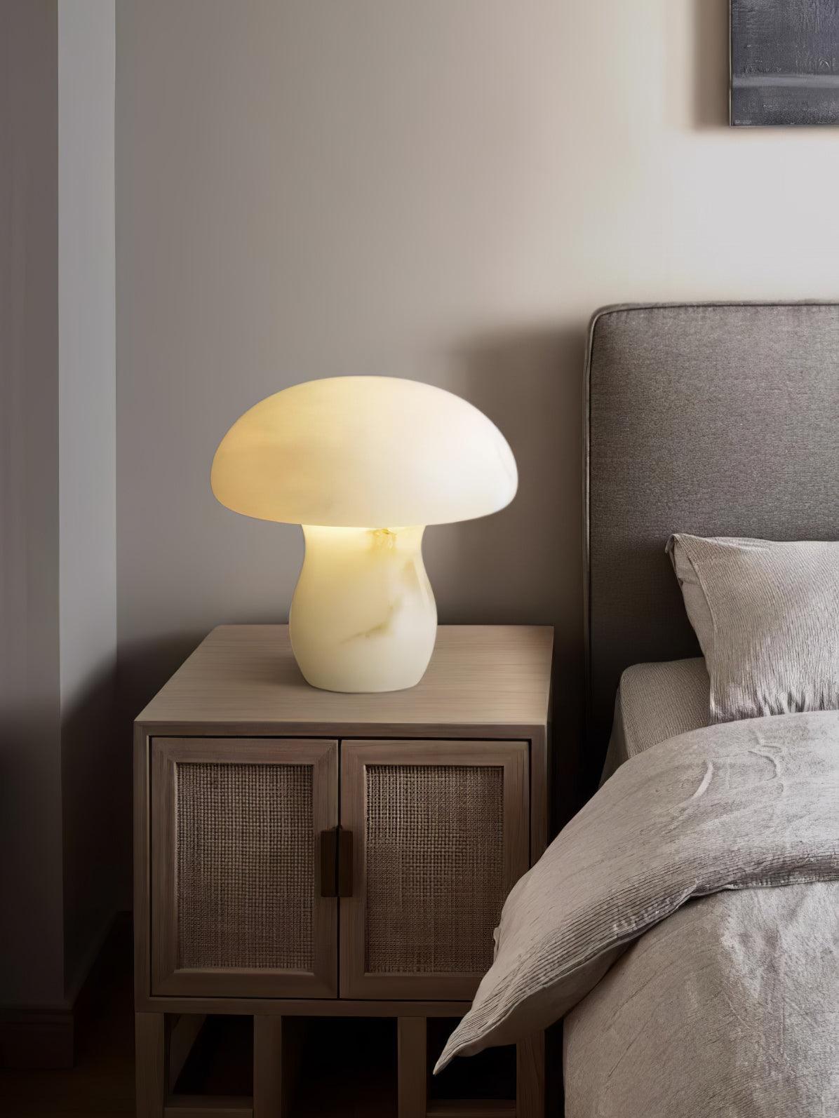 Alabaster Mushroom Table Lamp