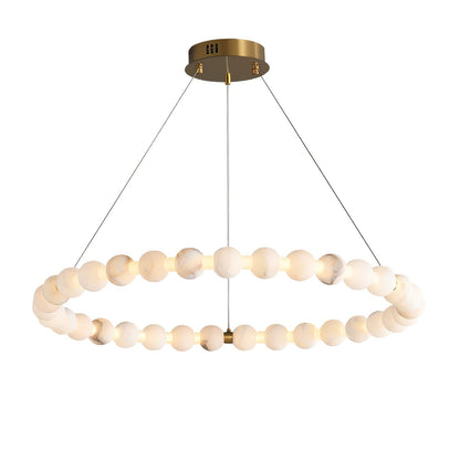 Alabaster Orb Ring Chandelier