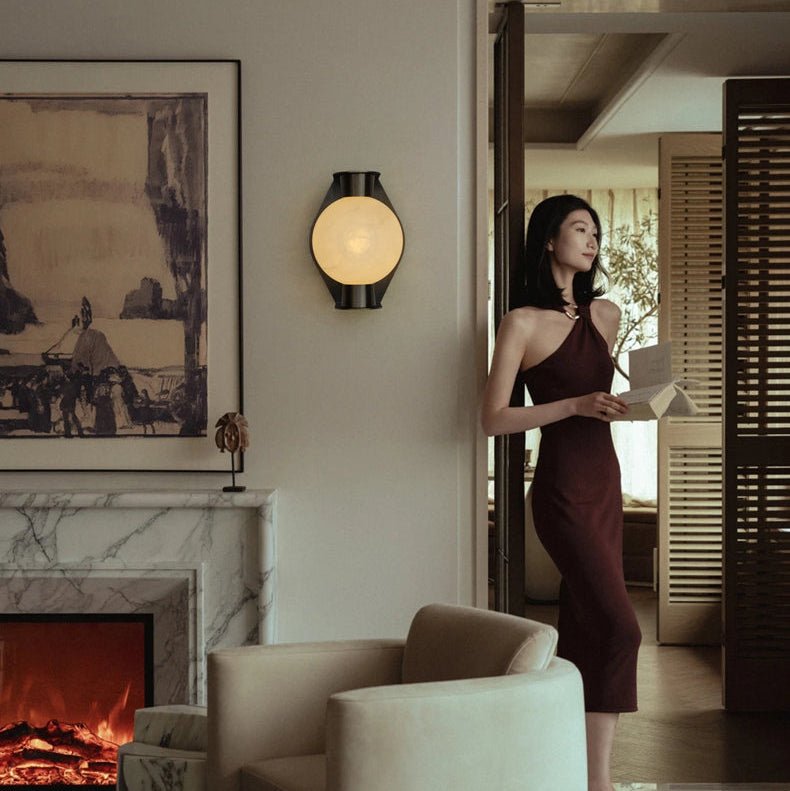 Alabaster Orb Alabaster Sconce