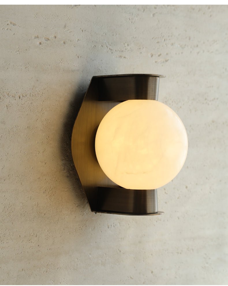 Alabaster Orb Alabaster Sconce
