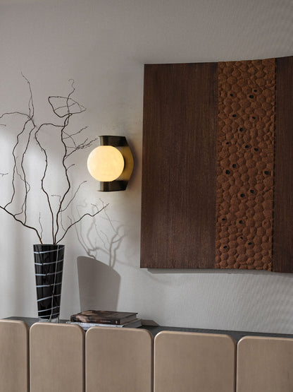 Alabaster Orb Alabaster Sconce