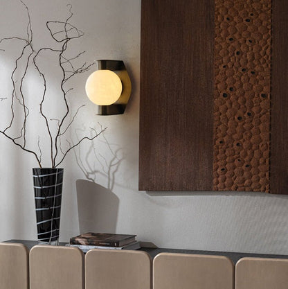 Alabaster Orb Alabaster Sconce