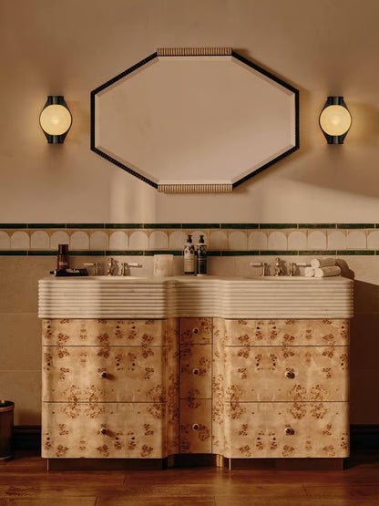 Alabaster Orb Alabaster Sconce