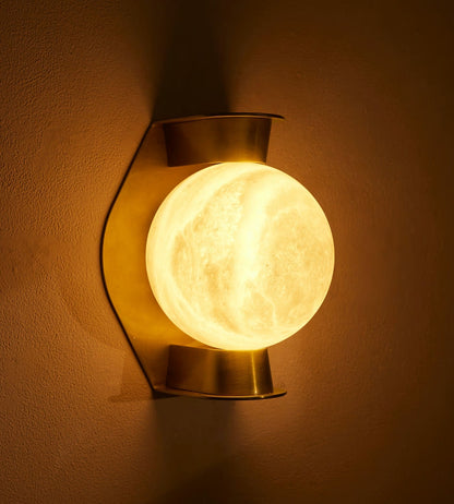 Alabaster Orb Alabaster Sconce