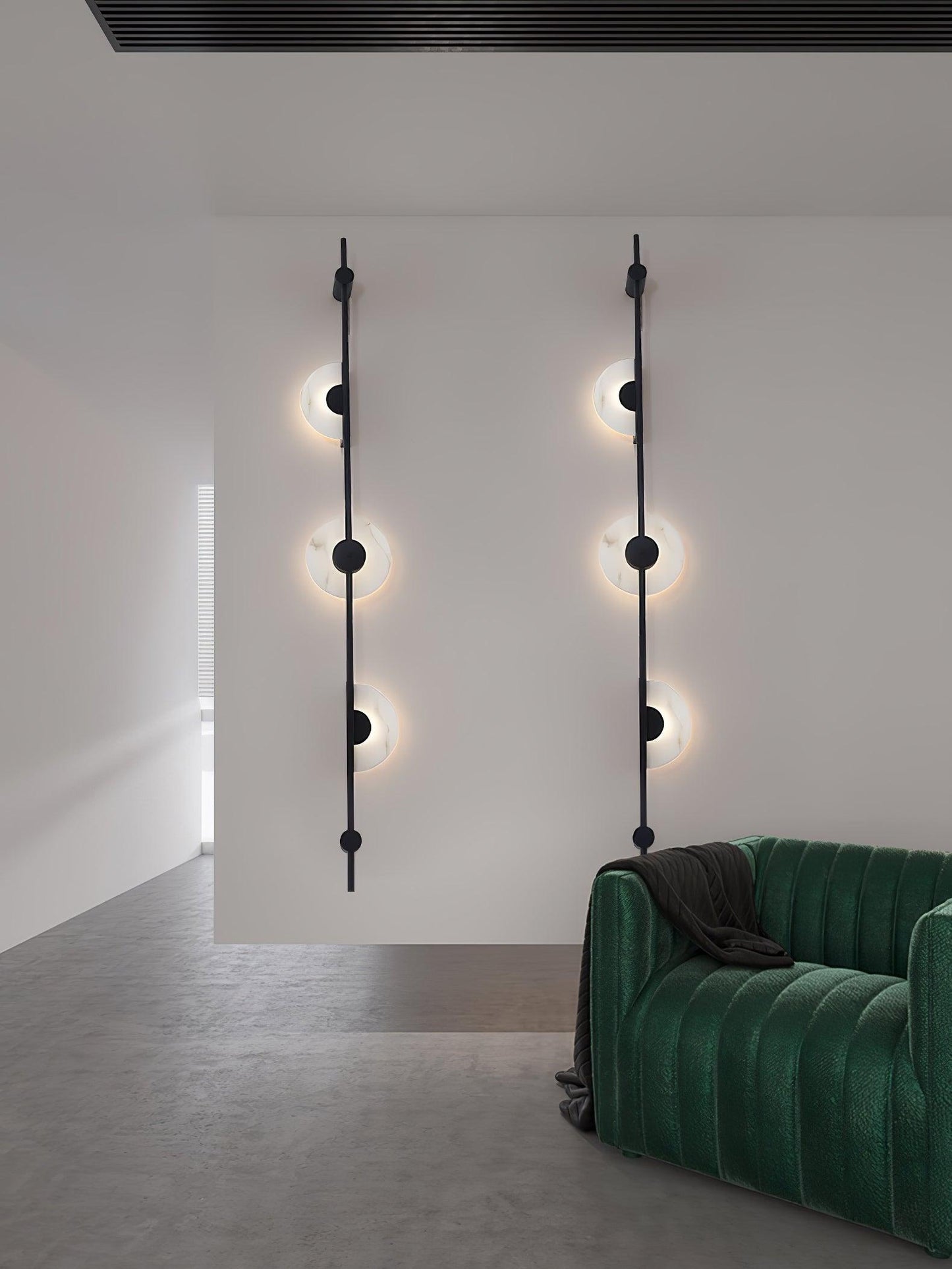 Alabaster Vertical Plug-in Wall Sconce