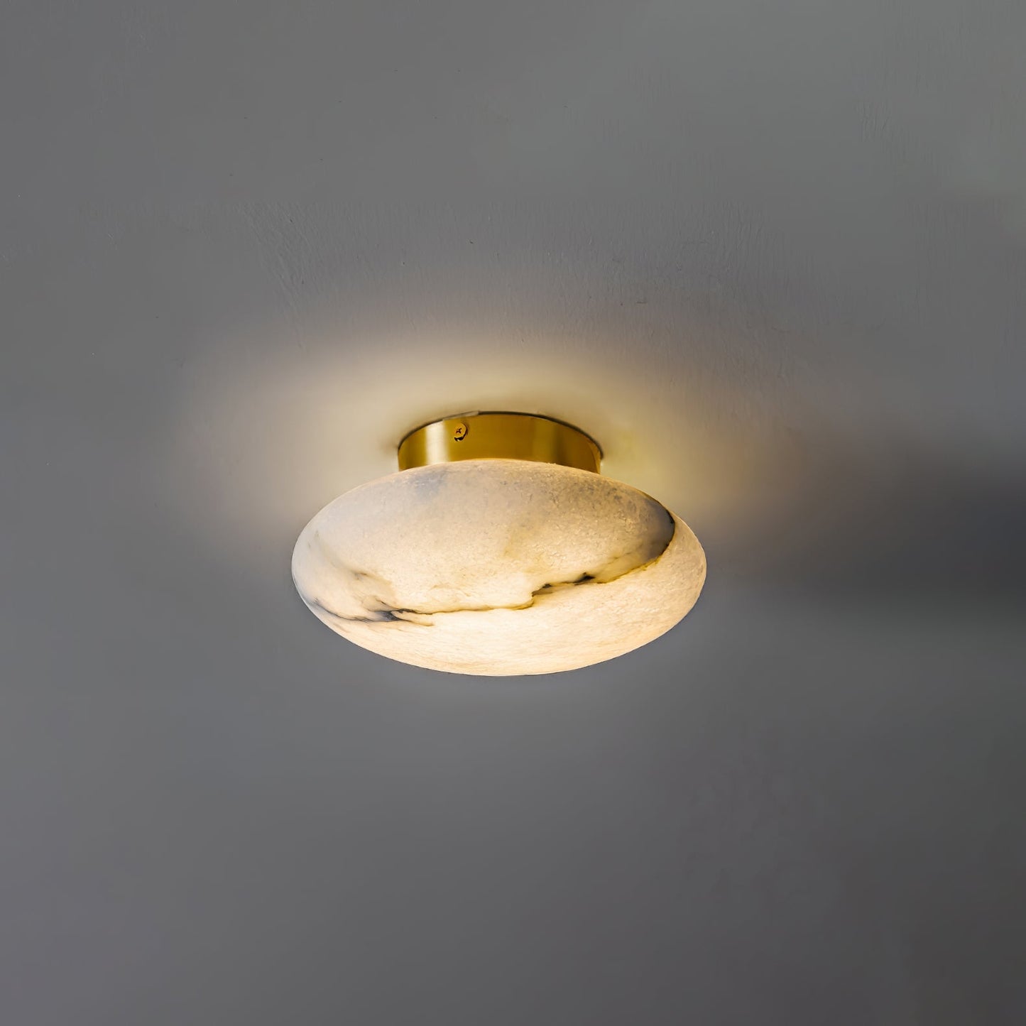 Alabaster Oval Ceiling Lamp