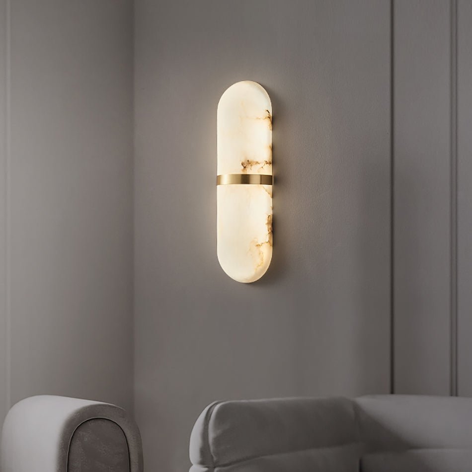 Alabaster Pill Wall Light