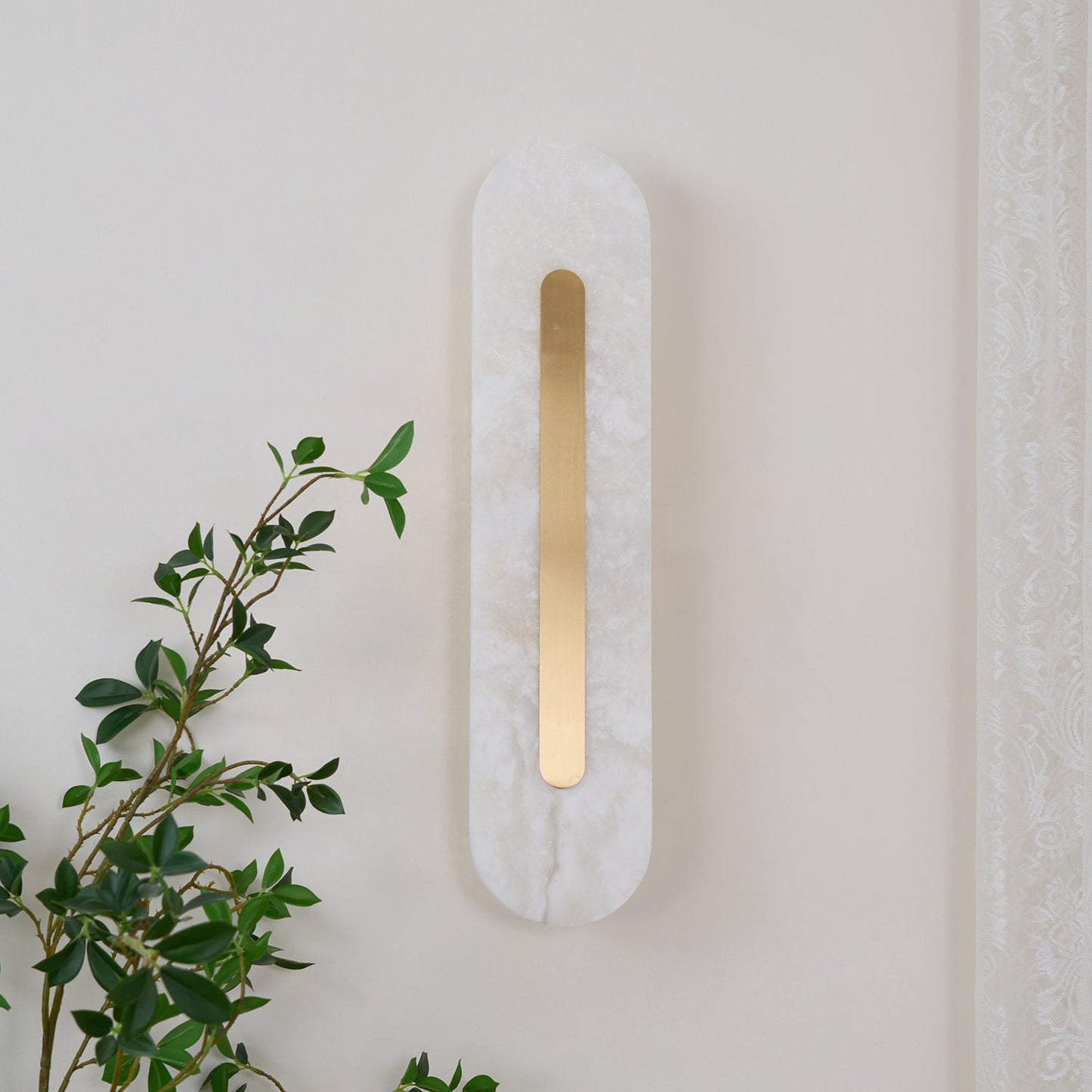 Alabaster Rounded Wall Light