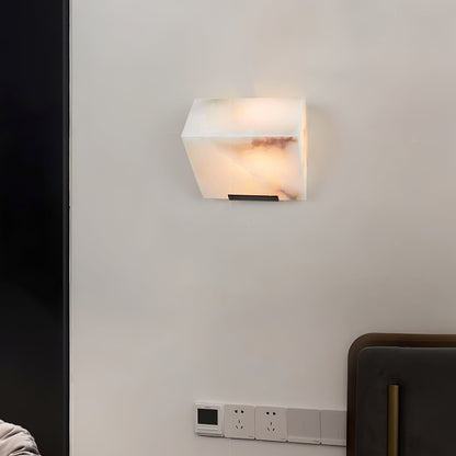 Alabaster Staircase Plug-in Wall Lamp