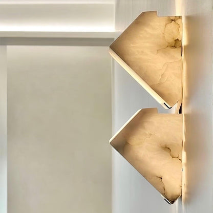 Alabaster Staircase Plug-in Wall Lamp