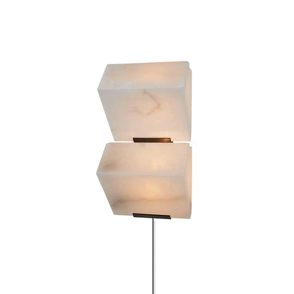 Alabaster Staircase Plug-in Wall Lamp