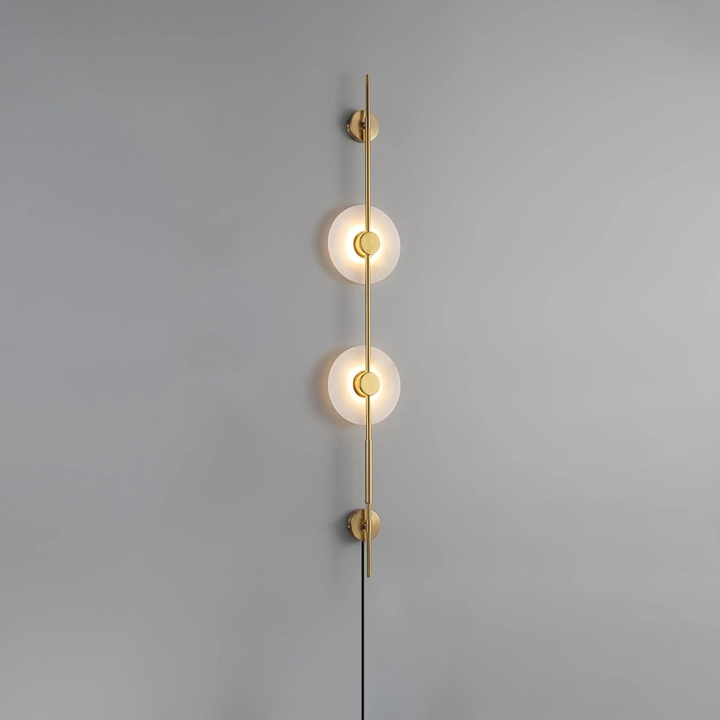 Alabaster Vertical Plug-in Wall Sconce