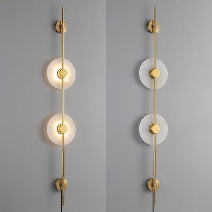 Alabaster Vertical Plug-in Wall Sconce