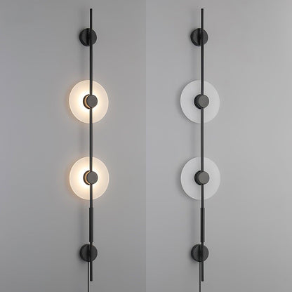 Alabaster Vertical Plug-in Wall Sconce