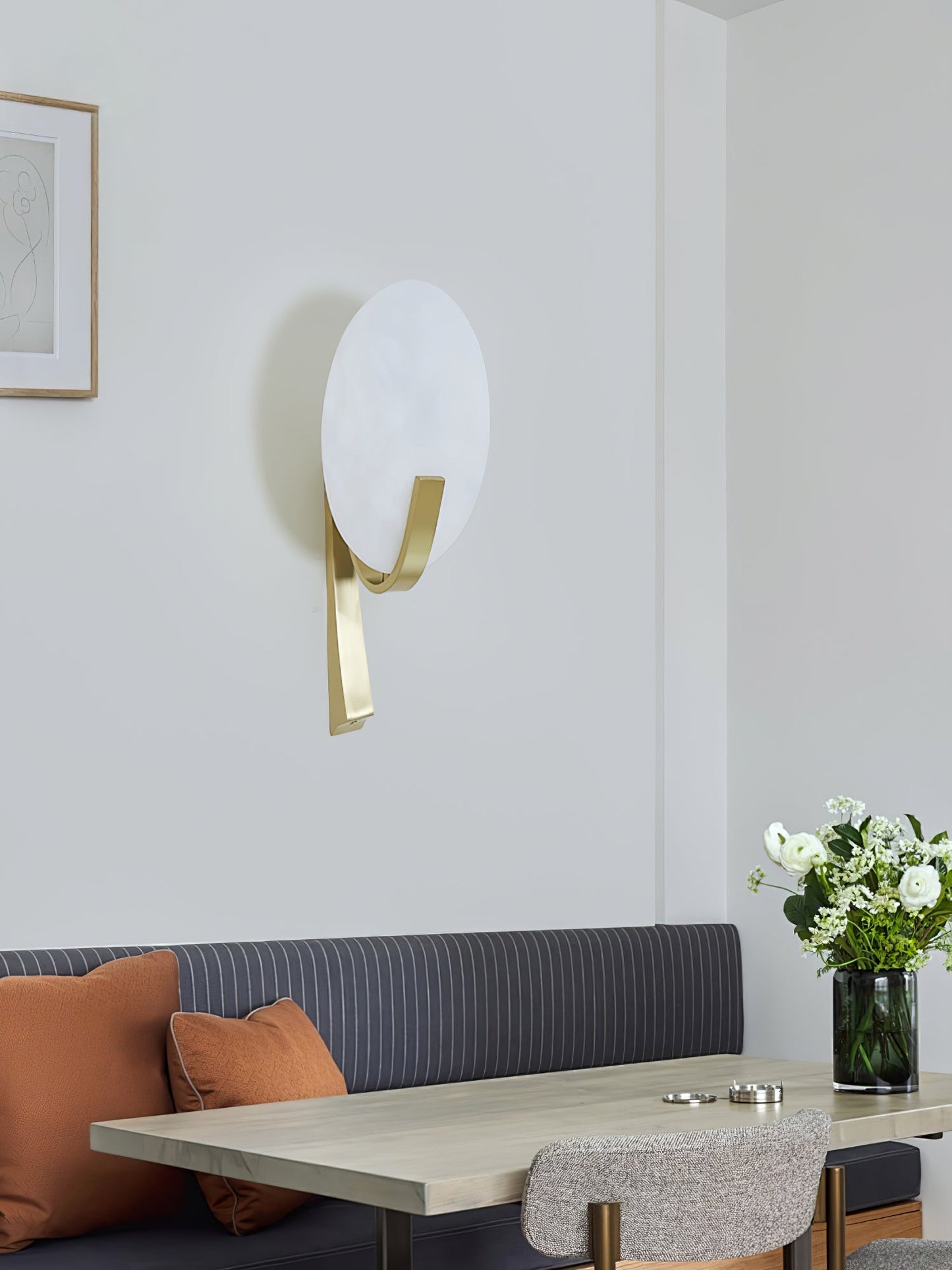 Alice Alabaster Plug-in Wall Lamp