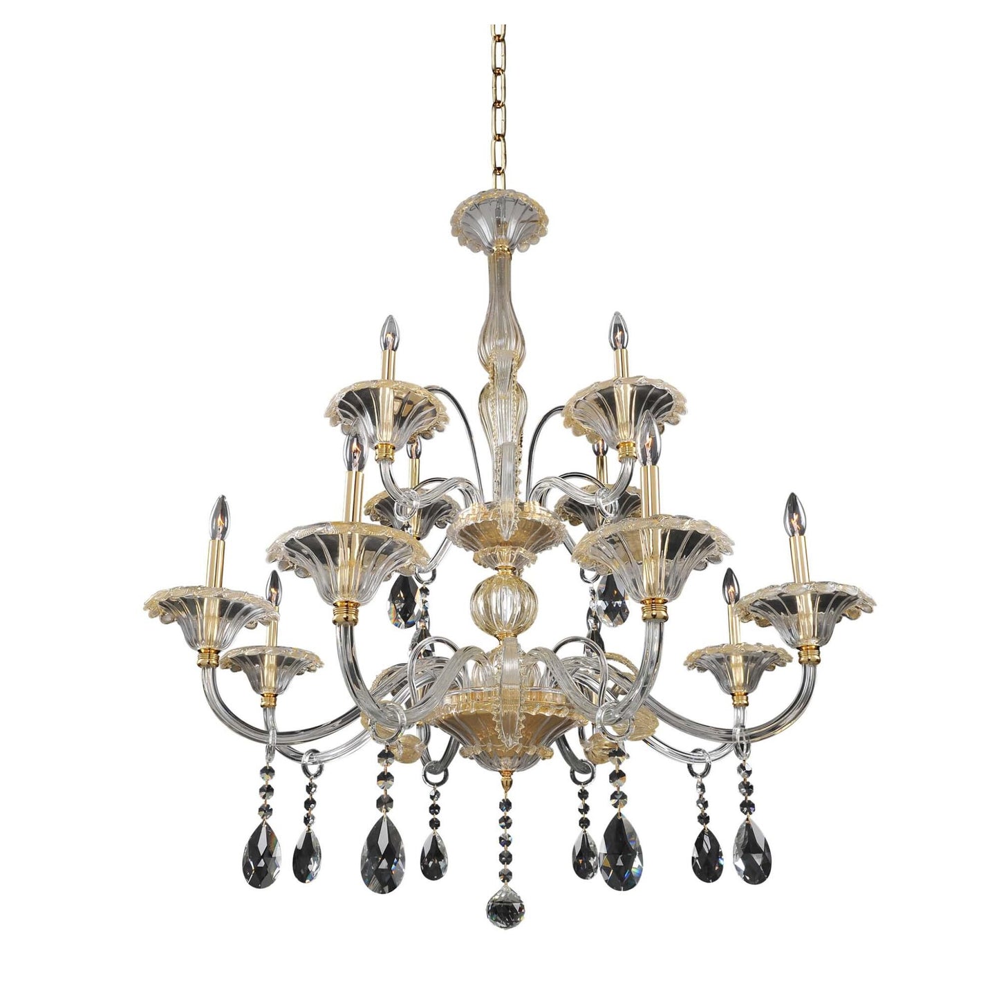 Allegri La Rosa 43 Inch 12 Light Chandelier Cp994