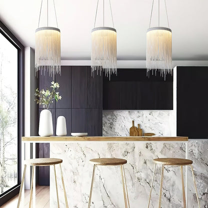 Aluminum Chain Tassel Pendant Light