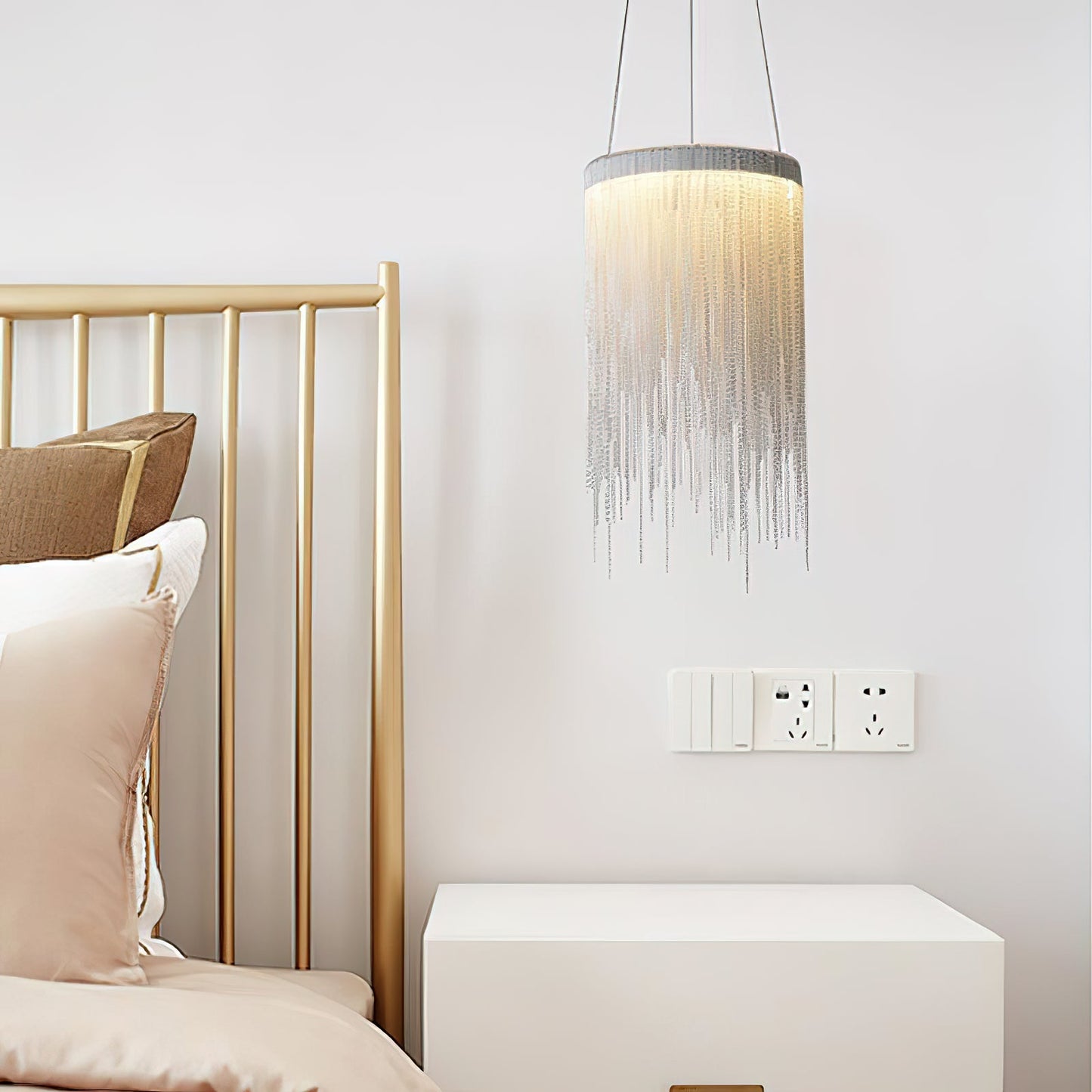 Aluminum Chain Tassel Pendant Light