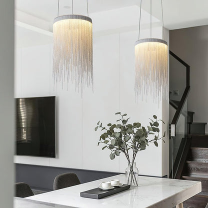 Aluminum Chain Tassel Pendant Light