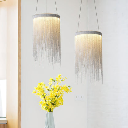 Aluminum Chain Tassel Pendant Light