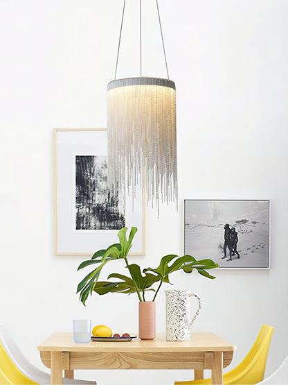 Aluminum Chain Tassel Pendant Light