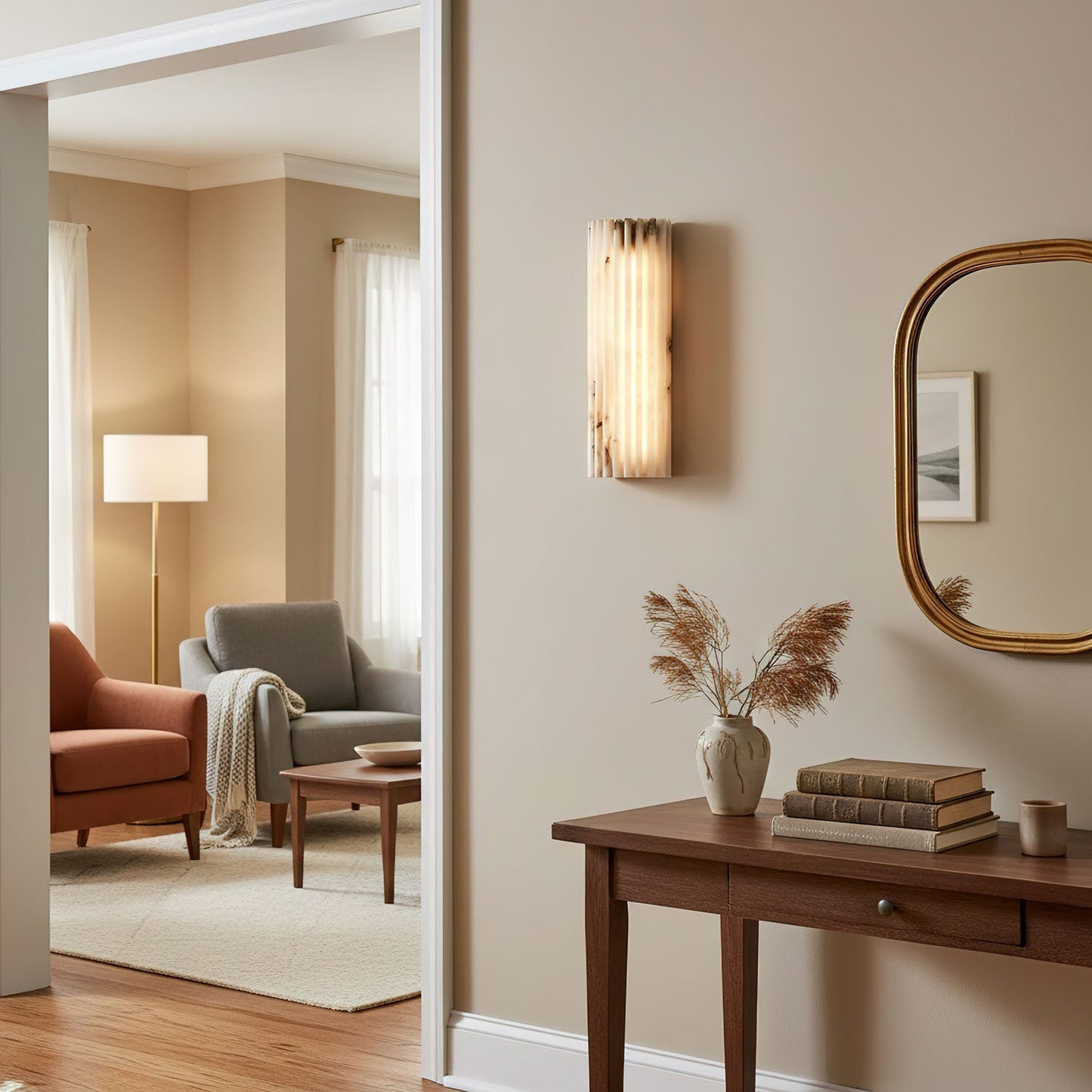 Alvia Alabaster Wall Light