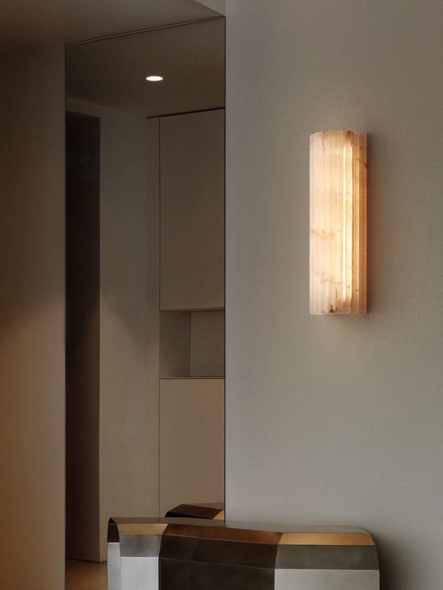 Alvia Alabaster Wall Light