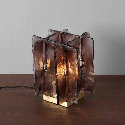 Amber Building Block Table Lamp