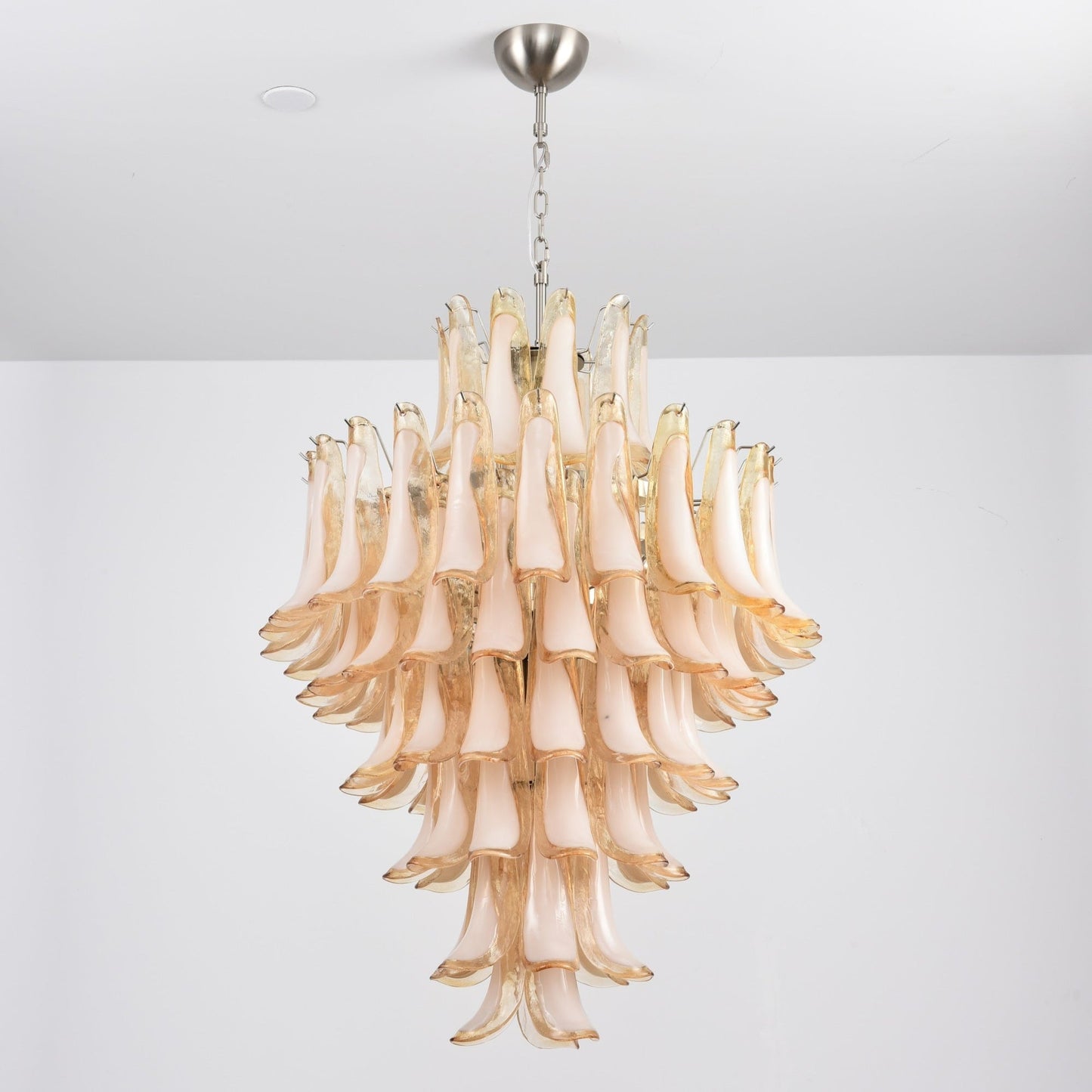 Amber Cloud Murano Glass Petals Chandelier