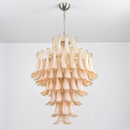 Amber Cloud Murano Glass Petals Chandelier