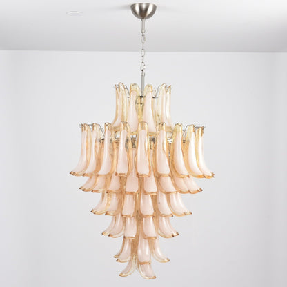 Amber Cloud Murano Glass Petals Chandelier